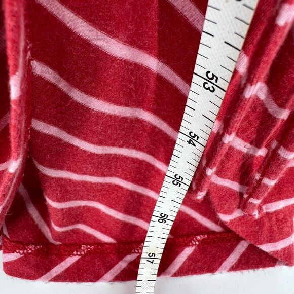 Athleta Pink Striped Dress Scoop Neck Adjustable Side Ruching Slit Maxi Size XXS - Picture 6 of 9